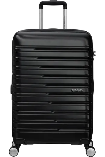 Mala de Viagem Média 67cm Expansível 4 Rodas Preto Sombra