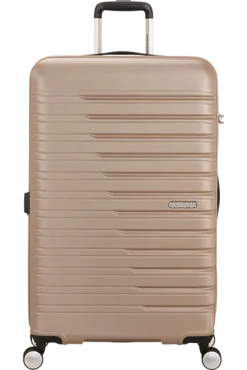 Mala de Viagem Grande 78cm Expansível 4 Rodas Marfim Dourado