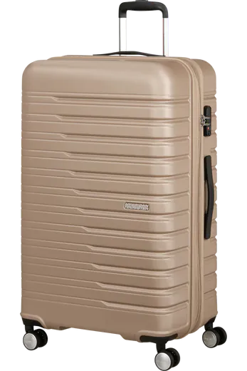 Mala de Viagem Grande 78cm Expansível 4 Rodas Marfim Dourado