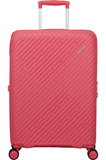 Mala de Viagem Média 68cm Expansível 4 Rodas Rosa Glitch