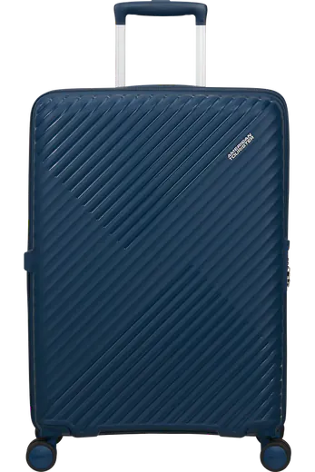Mala de Viagem Média 68cm Expansível 4 Rodas Azul Darkwave