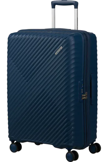 Mala de Viagem Média 68cm Expansível 4 Rodas Azul Darkwave