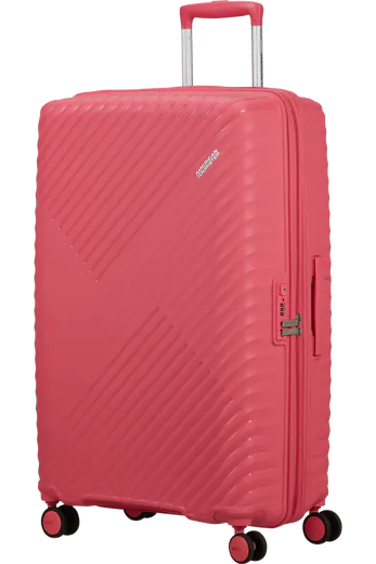 Mala de Viagem Grande 78cm Expansível 4 Rodas Rosa Glitch