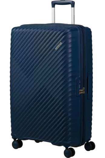 Mala de Viagem Grande 78cm Expansível 4 Rodas Azul Darkwave