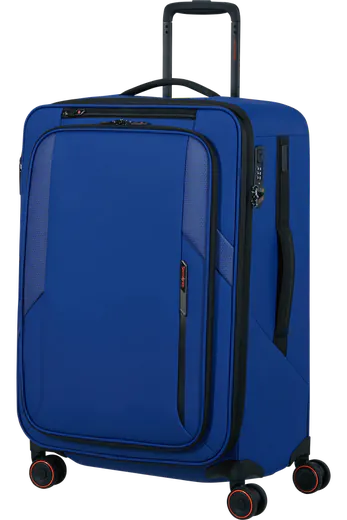 Mala de Viagem Média 67cm Expansível 4 Rodas Azul Elétrico