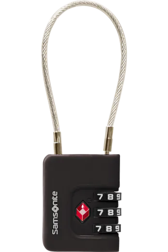 Cadeado com Cabo de Aço Preto