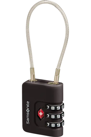 Cadeado com Cabo de Aço Preto