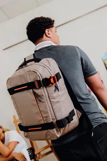 Mochila para Portátil 15.6 Bege/Laranja