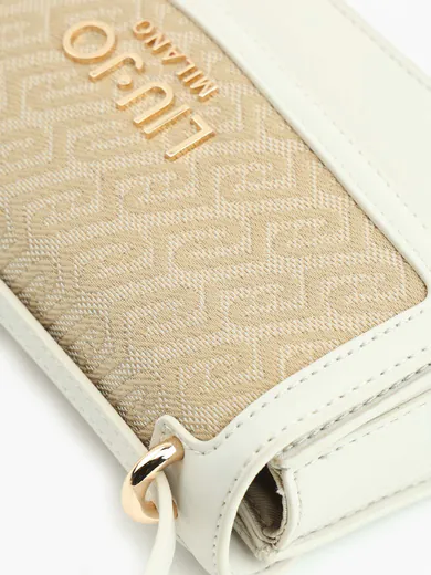 Mala de Tiracolo Logo Bege/Branca