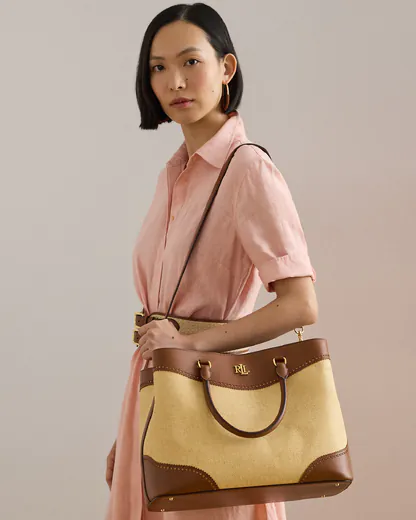 Mala de Mão Média Marcy Bege/Castanha