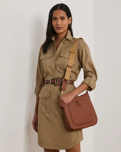 Mala Tiracolo Cameryn Pebbled Castanha