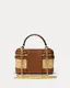 Mala de tiracolo pequena de ráfia Hallee Castanha - Ralph Lauren | Mala de tiracolo pequena de ráfia Hallee Castanha | Misscath