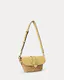 Mala de Ombro Lynden Pequena em Palha e Pele Amarela - Ralph Lauren | Mala de Ombro Lynden Pequena em Palha e Pele Amarela | Misscath