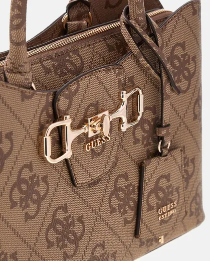 Mala de Mão Janie Logo Castanha