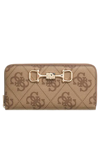 Carteira Grande Janie Logo Castanha