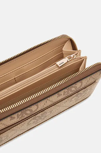 Carteira Grande Janie Logo Castanha