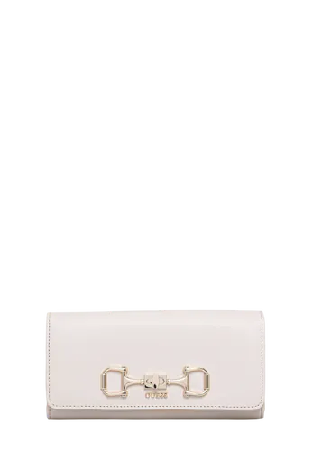 Carteira Grande com Aba Janie Creme