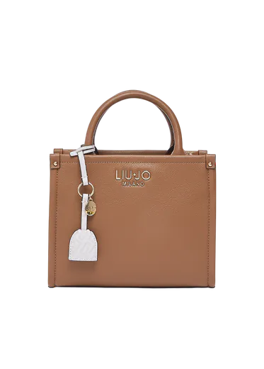 Mala de Mão Pequena com pendente Castanha