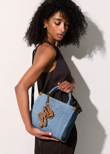 Mala de Mão Pequena com pendente Azul Ganga