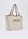 Mala Tote Logo com detalhes em Renda Bege/Castanha - Liu Jo | Mala Tote Logo com detalhes em Renda Bege/Castanha | Misscath