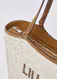 Mala Tote Logo com detalhes em Renda Bege/Castanha - Liu Jo | Mala Tote Logo com detalhes em Renda Bege/Castanha | Misscath