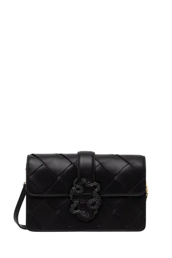 Mala de Ombro Iconic Snakes Quadrada Preta