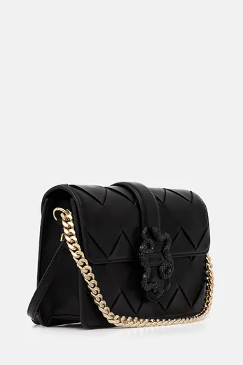 Mala de Ombro Iconic Snakes Quadrada Preta