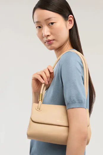 Mala de Ombro Mini Orbita Bege