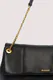 Mala de Ombro Média Orbita com corrente Preta - Trussardi | Mala de Ombro Média Orbita com corrente Preta | MISSCATH