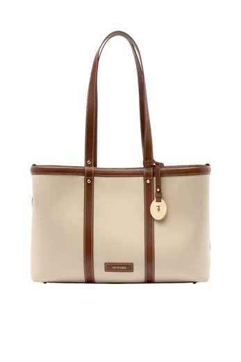 Mala Shopper Média Elba Bege/Castanha