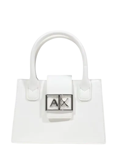 Mala Shopper Pequena Fibbia Branca