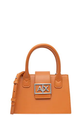 Mala Shopper Pequena Fibbia Laranja