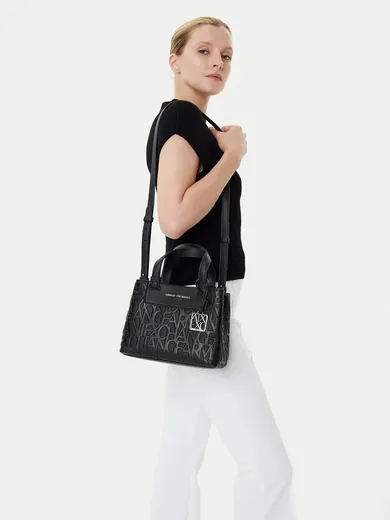 Mala de Mão Liz Monogram S Preta