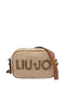 Mala de Tiracolo Logo Natural Bege/Castanha - Liu Jo | Mala de Tiracolo Logo Natural Bege/Castanha | Misscath