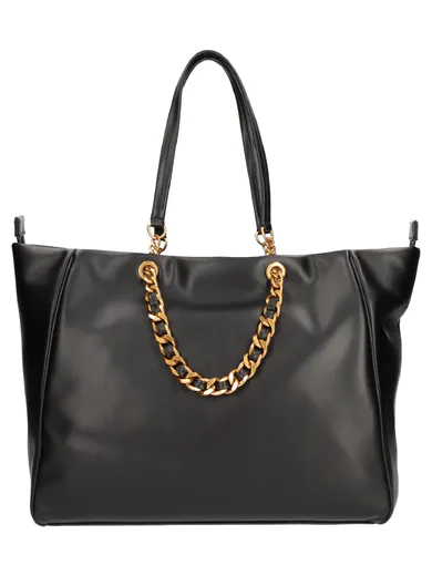 Mala de Ombro Logo Grande Preta