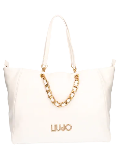 Mala de Ombro Logo Grande Creme