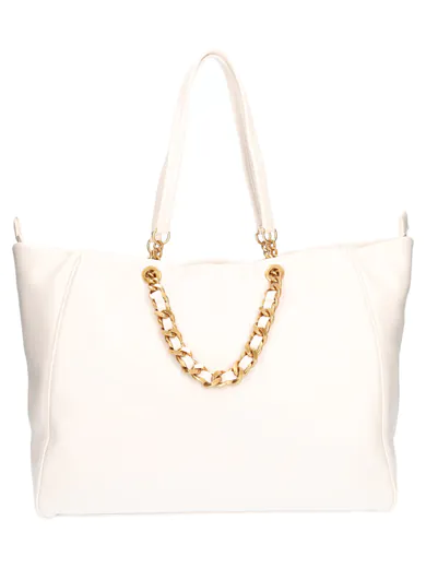 Mala de Ombro Logo Grande Creme