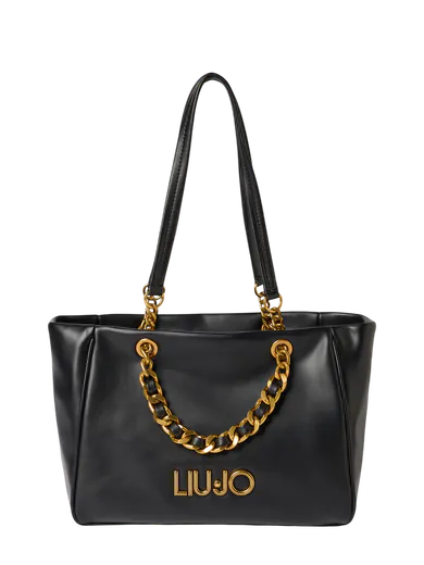 Mala de Ombro Logo Média Preta