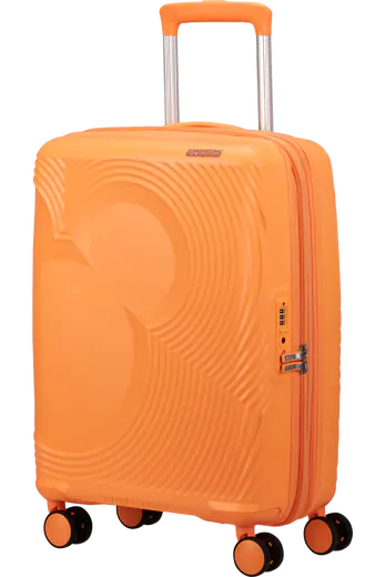 Mala de Cabine 55cm Expansível 4 Rodas Mickey Pêssego Laranja