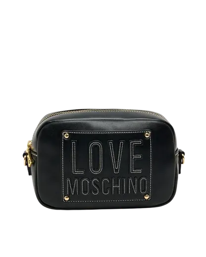 Mala de Tiracolo Camera Logo com tachas Preta