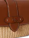 Mala de Ombro Lynden Pequena em Palha e Pele Castanha - Ralph Lauren | Mala de Ombro Lynden Pequena em Palha e Pele Castanha | Misscath