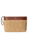 Clutch em ráfia Bege/Castanha - Ralph Lauren | Clutch em ráfia Bege/Castanha | Misscath