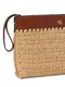 Clutch em ráfia Bege/Castanha - Ralph Lauren | Clutch em ráfia Bege/Castanha | Misscath