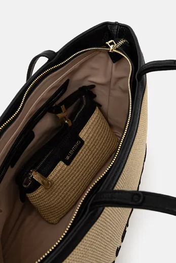 Mala de Ombro/Shopper Valentino Natural/Preta