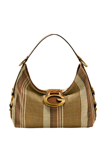 Mala de Ombro Camden Castanha Multicor