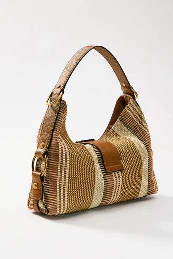 Mala de Ombro Camden Castanha Multicor