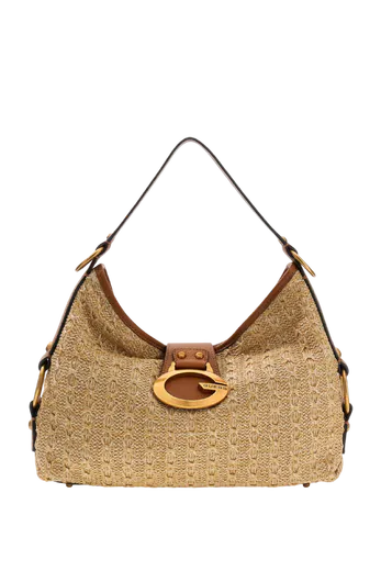 Mala de Ombro Camden Castanha Ráfia