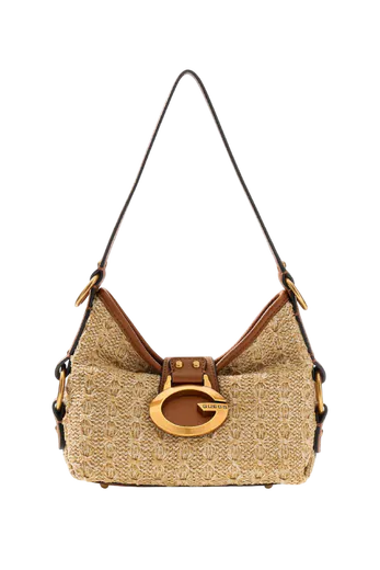 Mala de Ombro Camden Pequena Castanha Ráfia