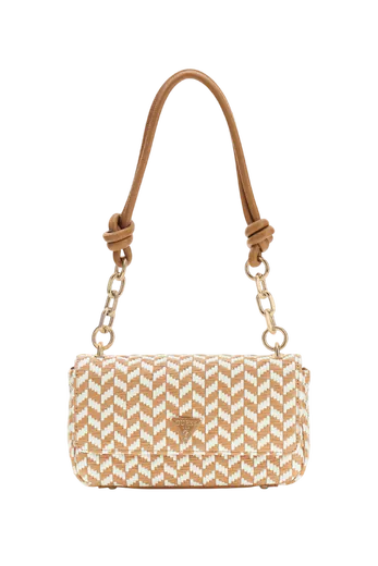 Mala de Ombro Tessie Castanha/Branca