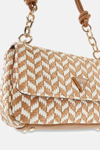 Mala de Ombro Tessie Castanha/Branca